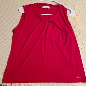 Calvin Klein tie neck sleeveless top. WORN ONCE ❤️
